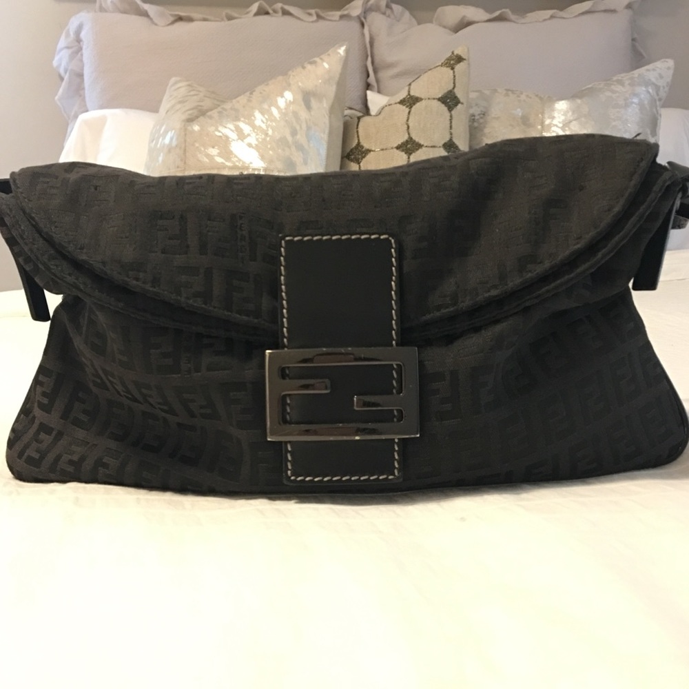 Fendi Zucca Flap Shoulder Bag